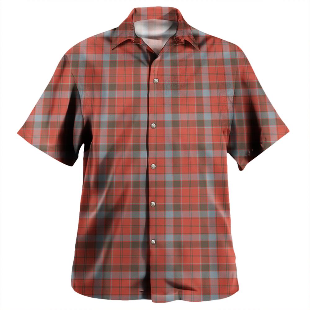 Scottish Tartan Robertson Weathered Clan Hawaiian Shirt Plaid Style