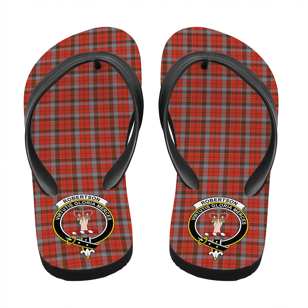 Robertson Weathered Tartan Crest Flip Flop