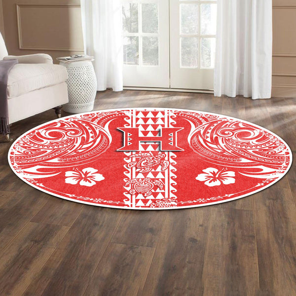 Hilo Hawaii Seal Round Carpet Turtle Style