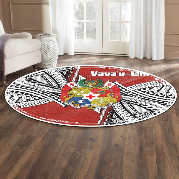 Tonga Vava'u Lahi Coat Of Arms Round Carpet