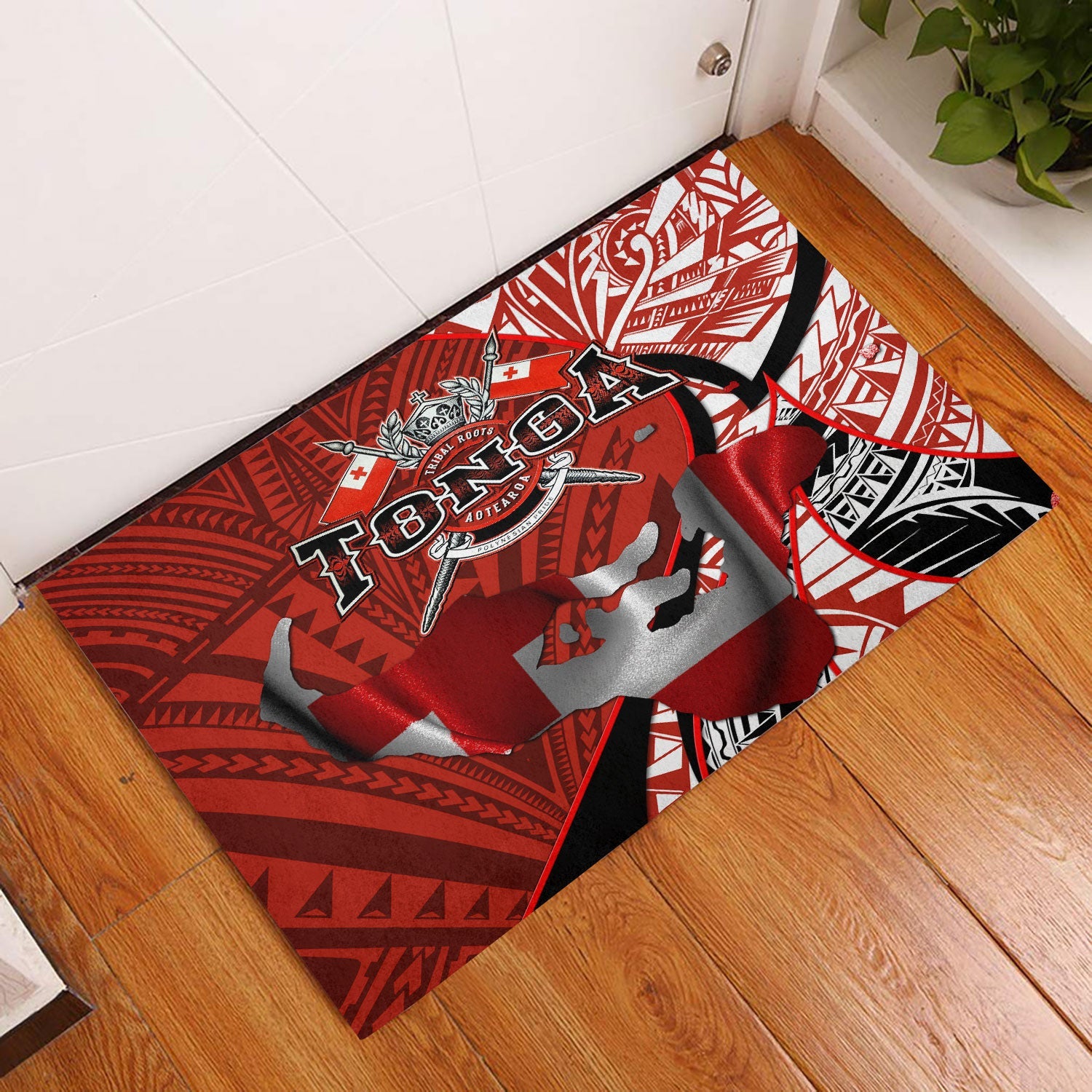 Tonga In My Heart Royal Coat Of Arms Door Mat