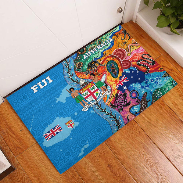 Fiji Tapa & Australia Aboriginal Door Mat