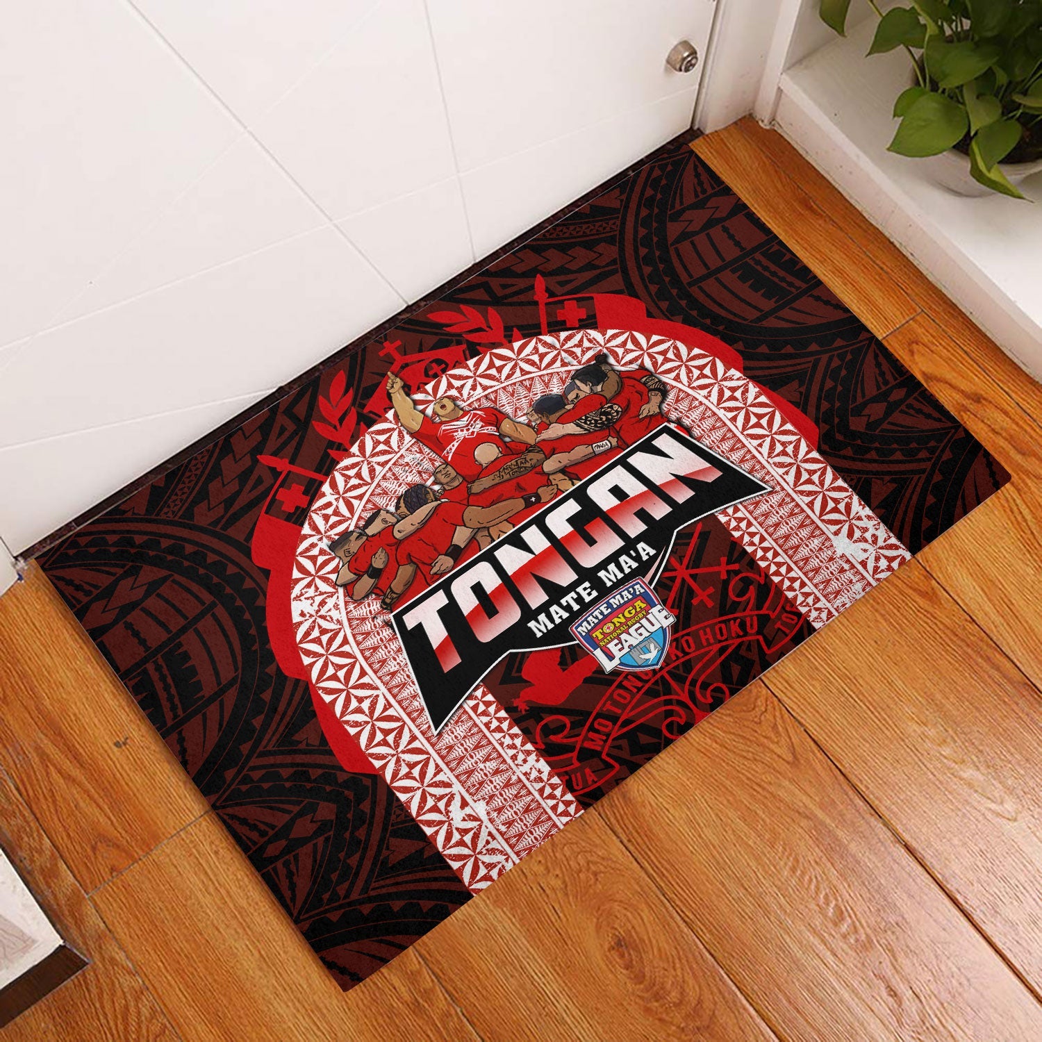 Tonga Mate Ma'a Rugby League Door Mat