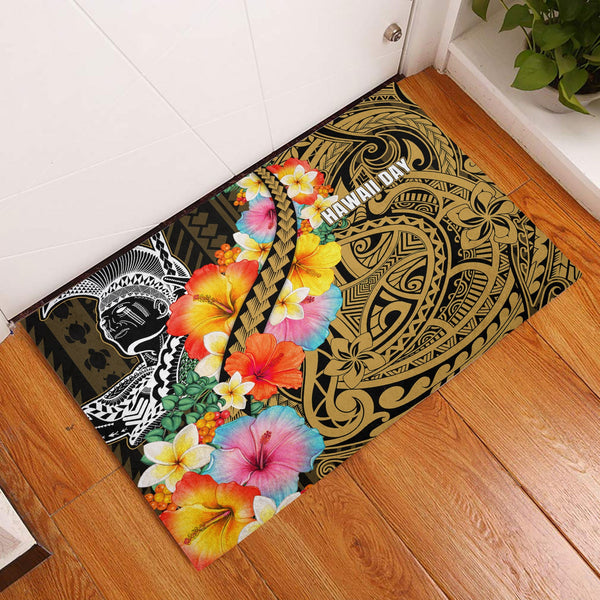 Hawaii Day King Kamehameha Door Mat