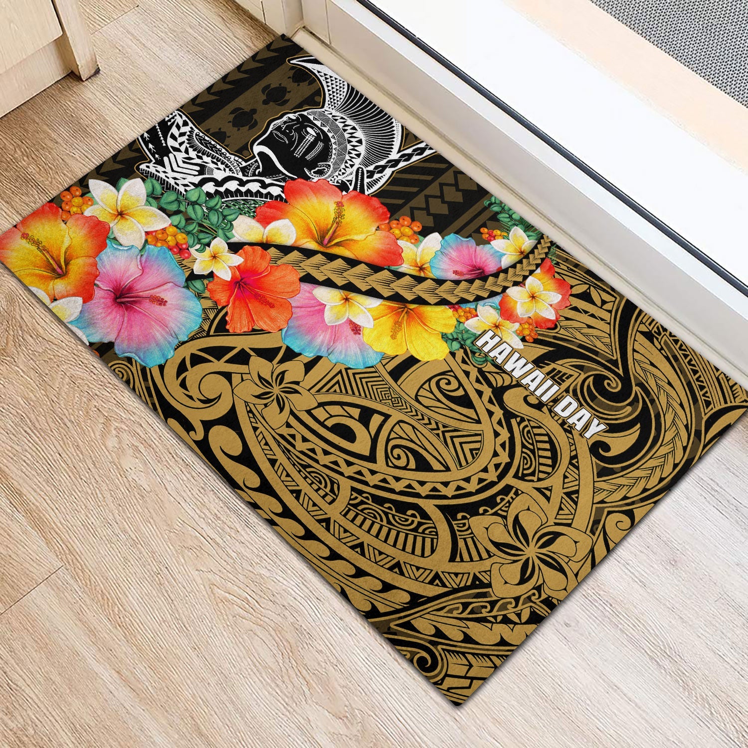 Hawaii Day King Kamehameha Door Mat