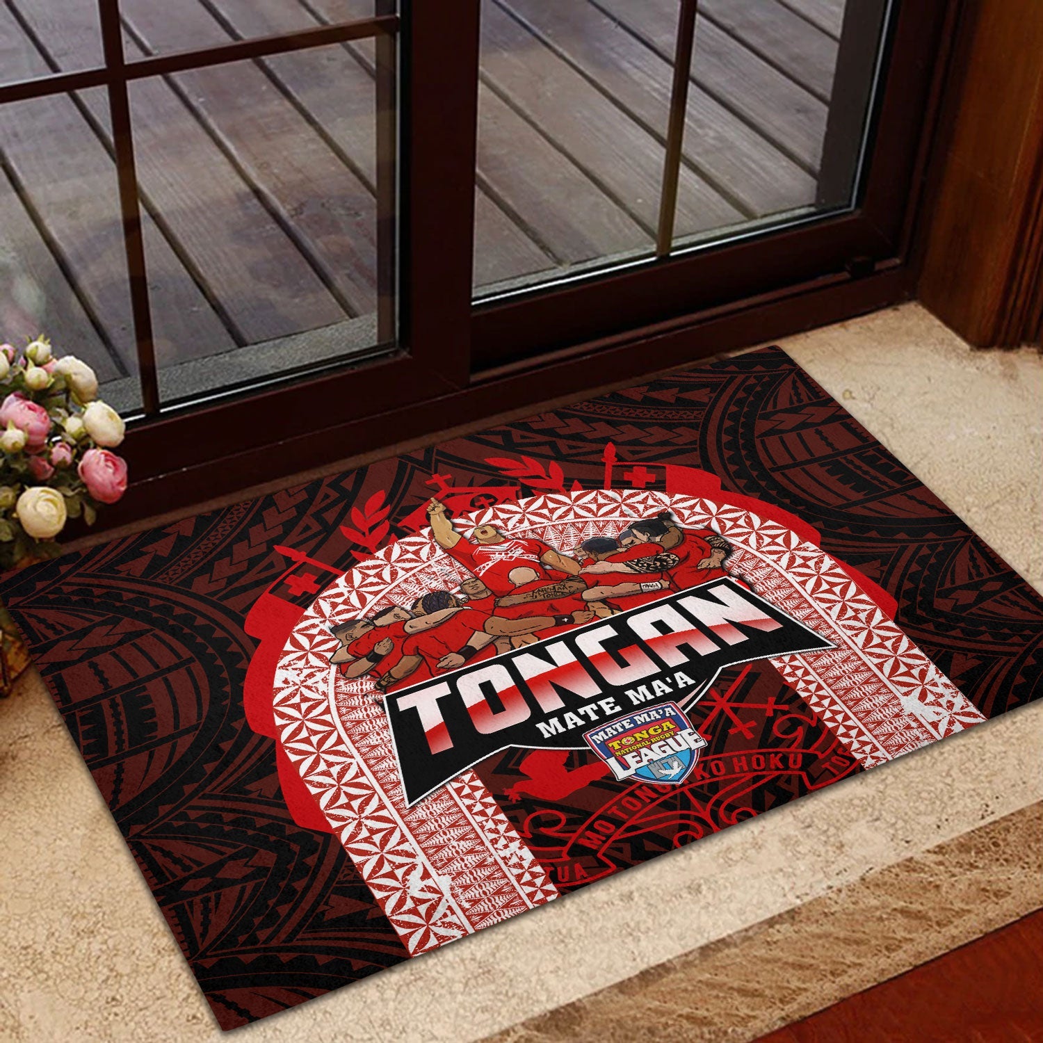 Tonga Mate Ma'a Rugby League Door Mat