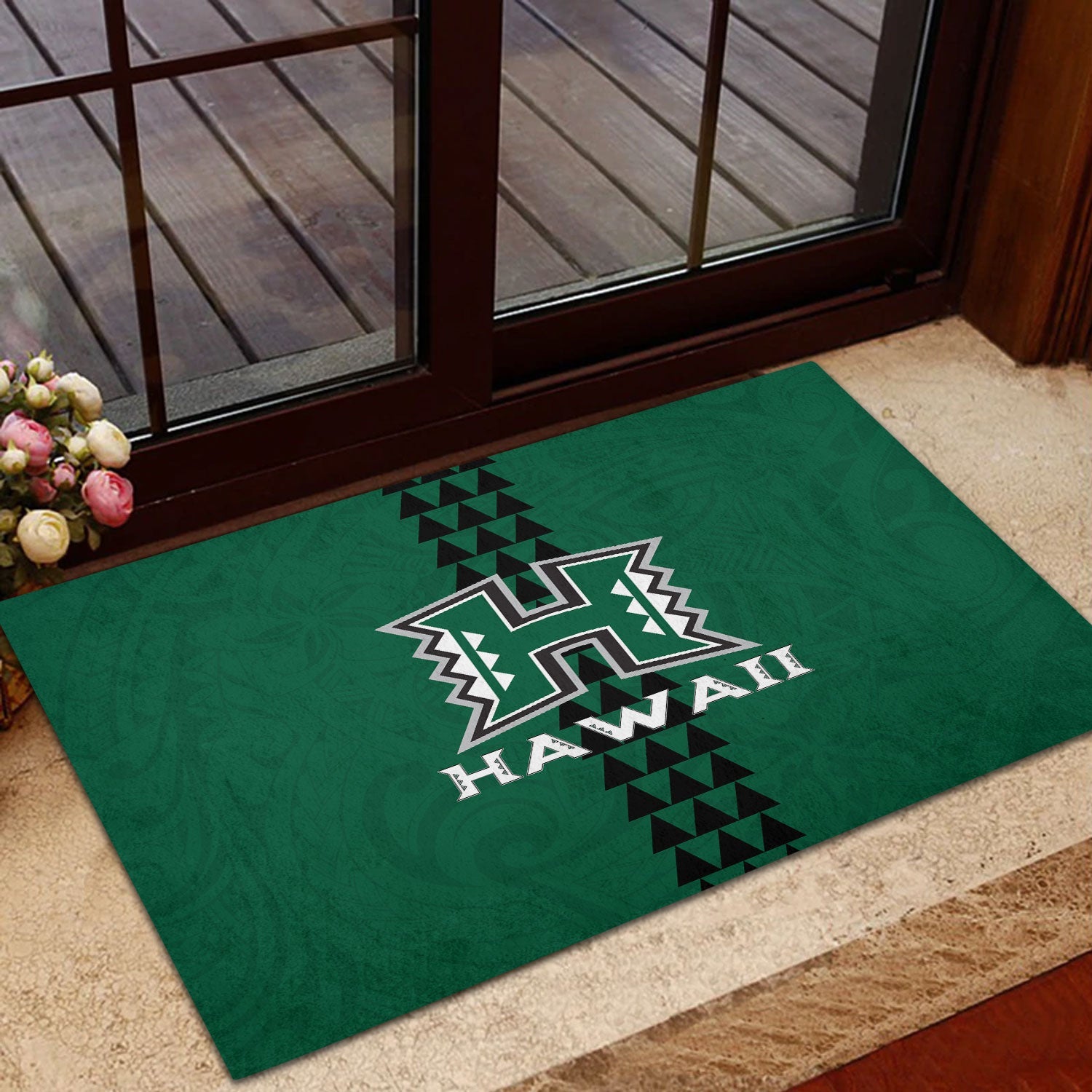 Hawaii Rainbow Warriors Rugby Door Mat