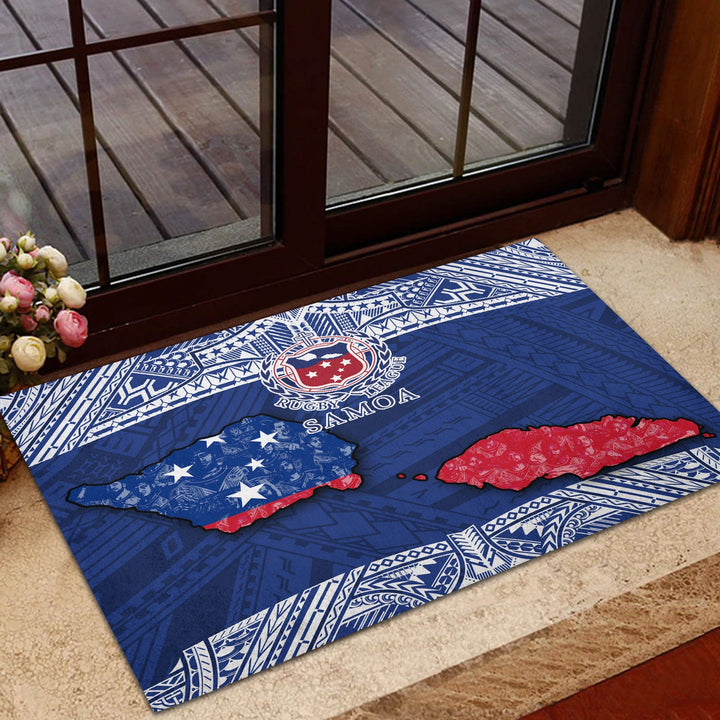 Samoa TOA Rugby Door Mat Map Style