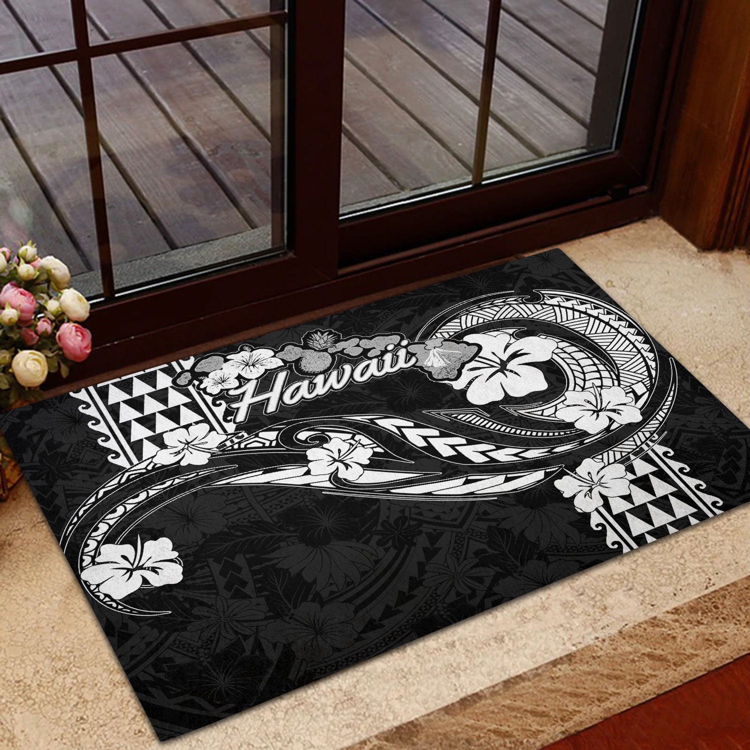 Hawaii Seal Door Mat Turtle & Map Style