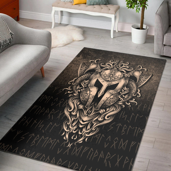 Viking Area Rug The Armor Of Viking Gold Version