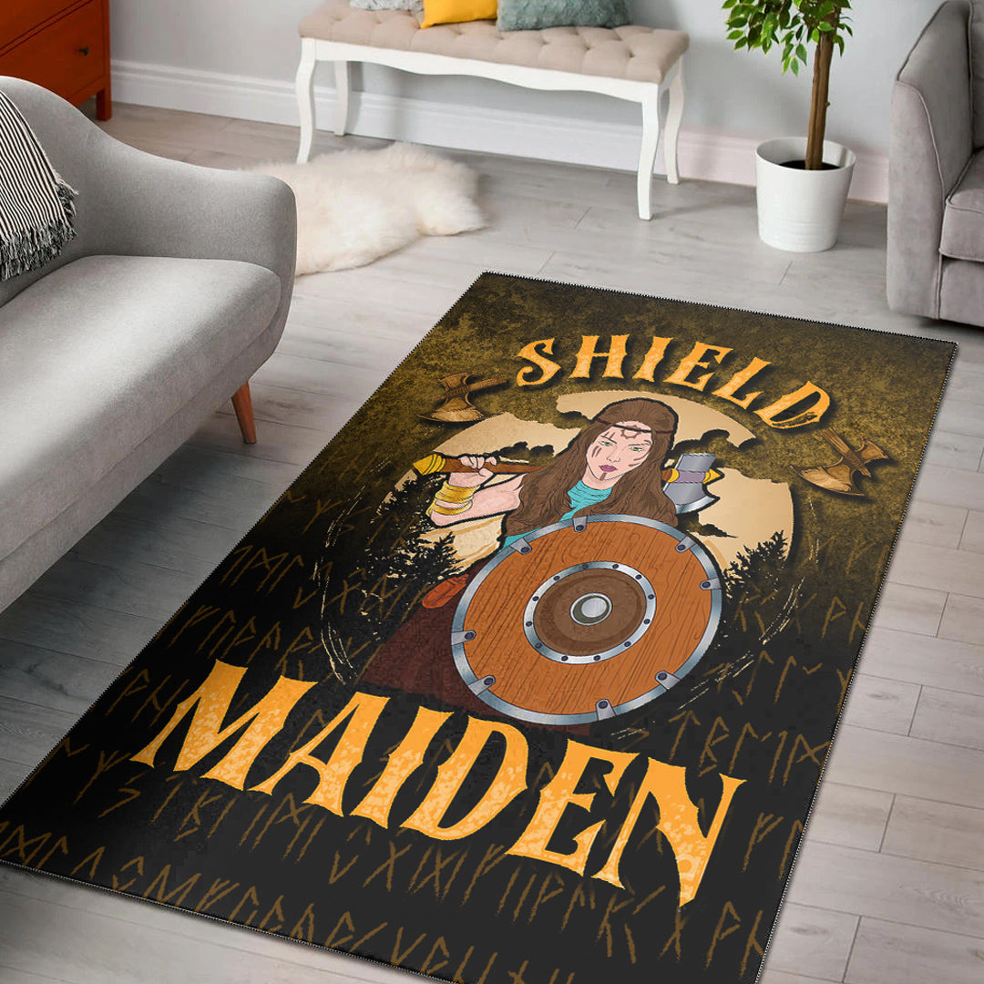 Viking Area Rug Shield Maiden Ver03