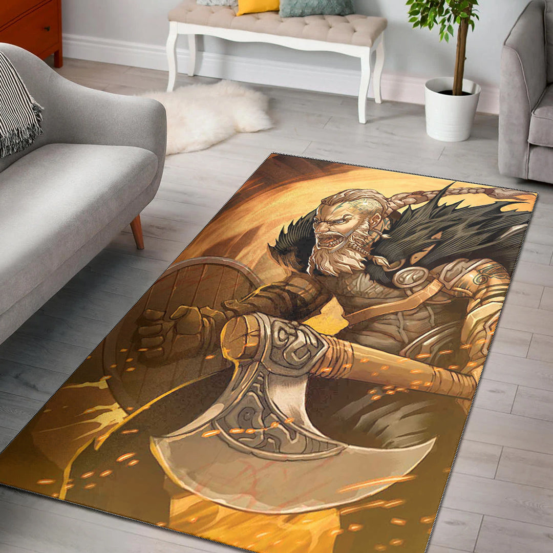Viking Area Rug Viking Ragnar Lothbrok – To The Closet