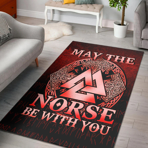 Viking Area Rug May The Norse Be With You Viking Red Version