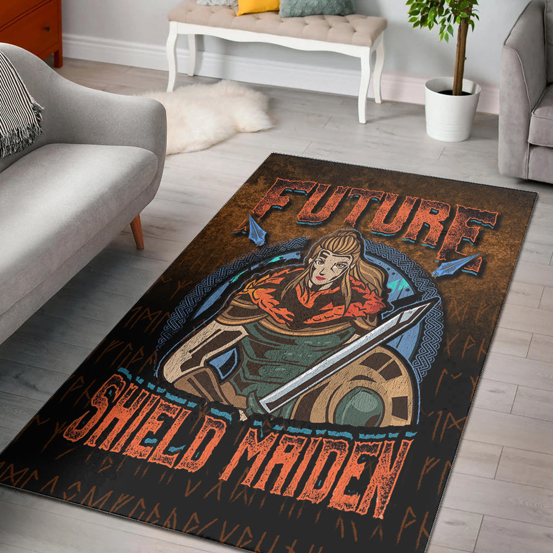 Viking Area Rug Future Shield Maiden Ver02