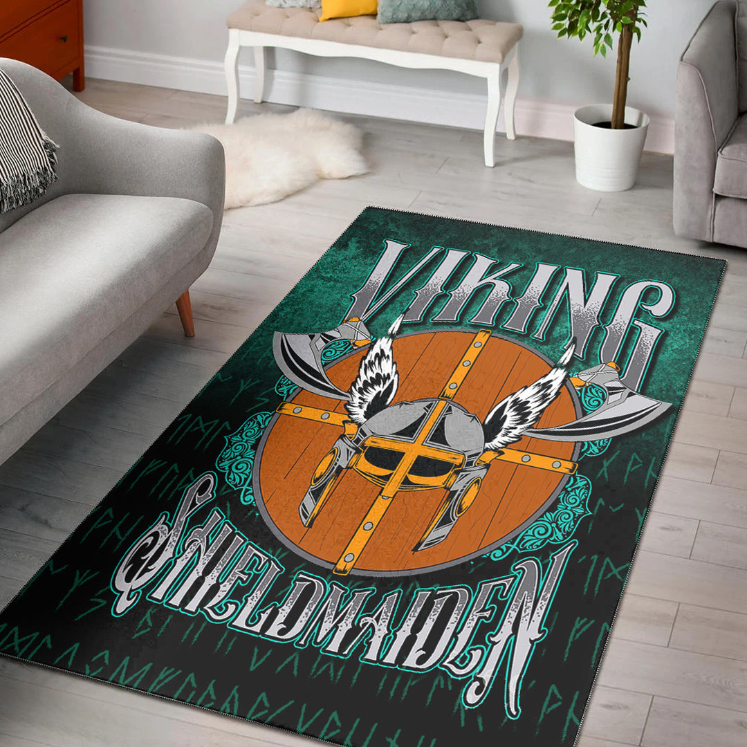 Viking Area Rug Viking Shield Maiden Ver03