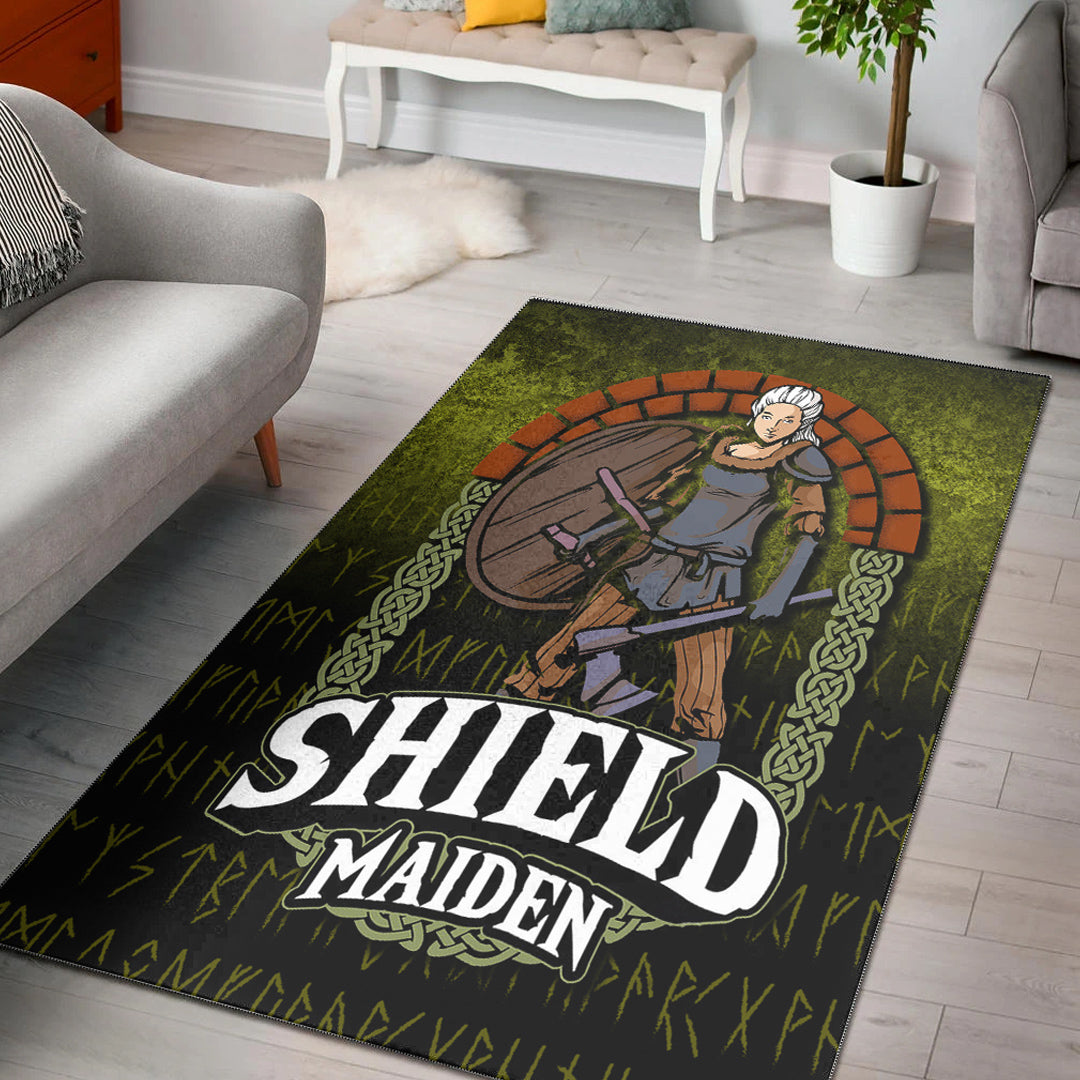 Viking Area Rug Shield Maiden Ver01