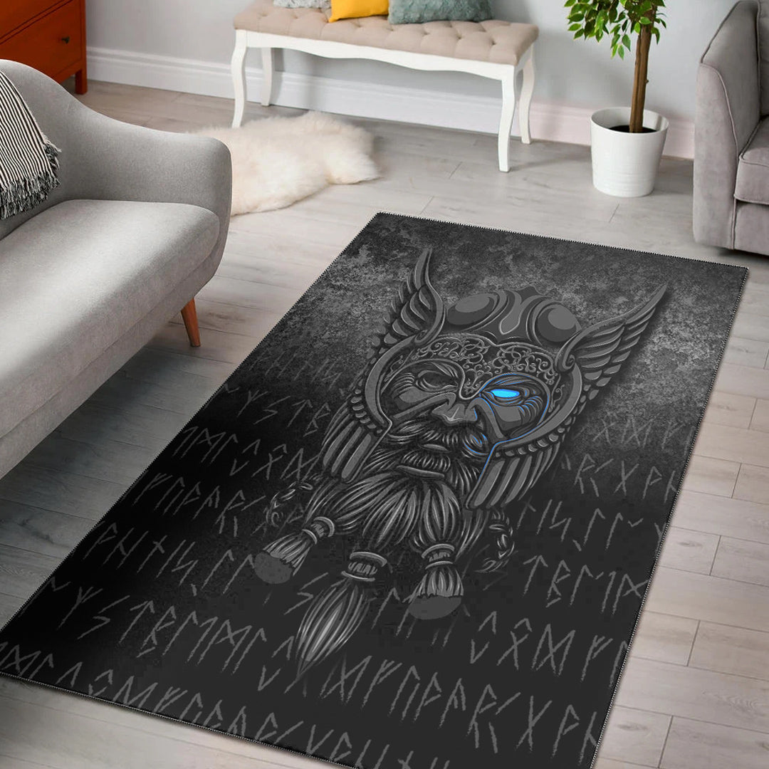 Viking Area Rug Viking Odin Allfather In Asgard Special Version