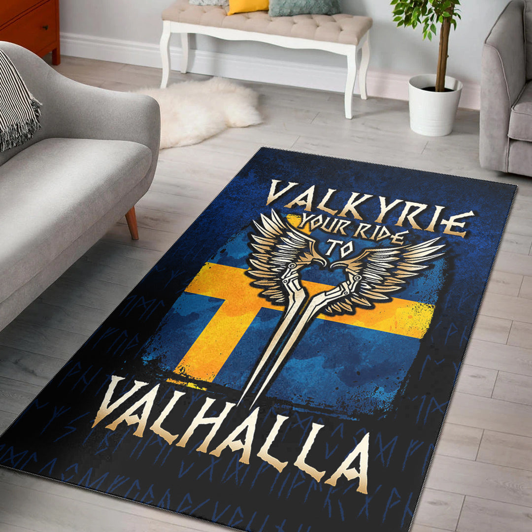 Viking Area Rug Valkyrie Your Ride to Valhalla Sweden