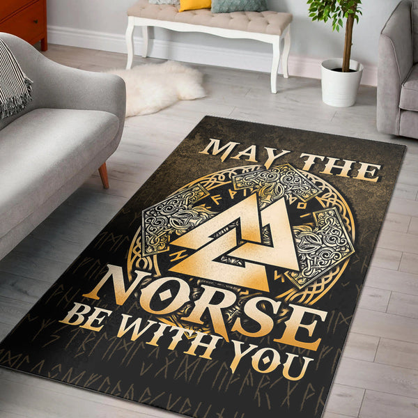 Viking Area Rug May The Norse Be With You Viking Gold Version