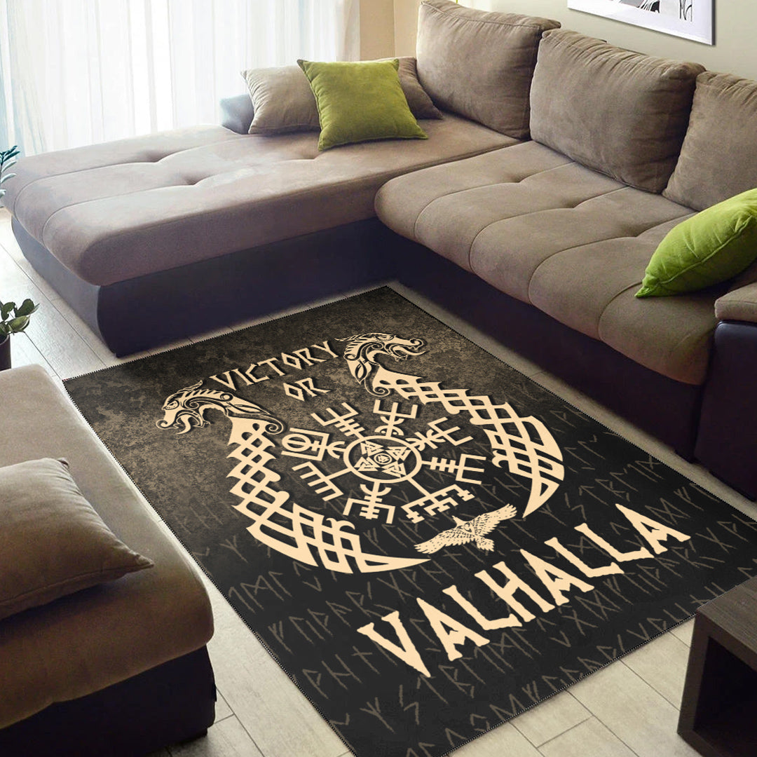 Viking Area Rug Victory or Valhalla Gold Version