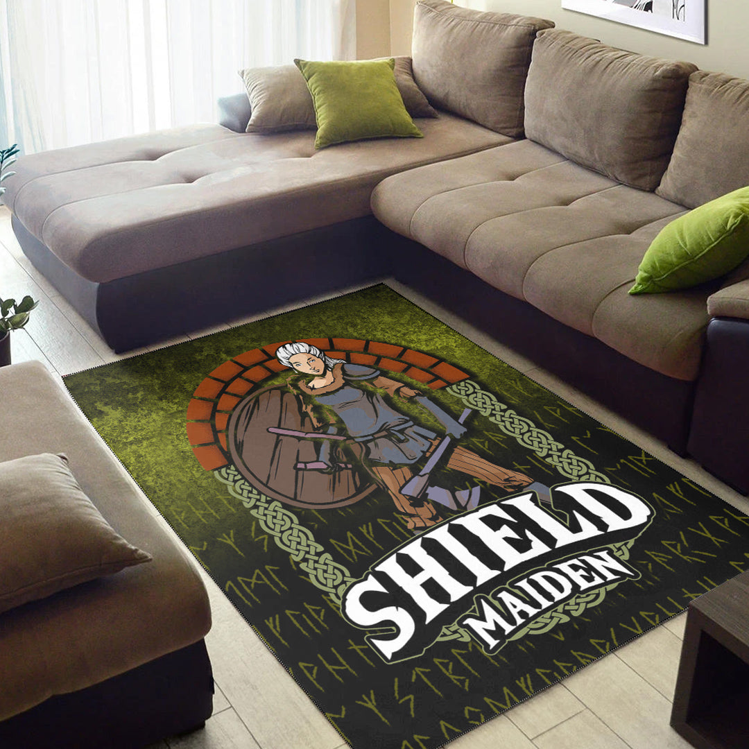 Viking Area Rug Shield Maiden Ver01