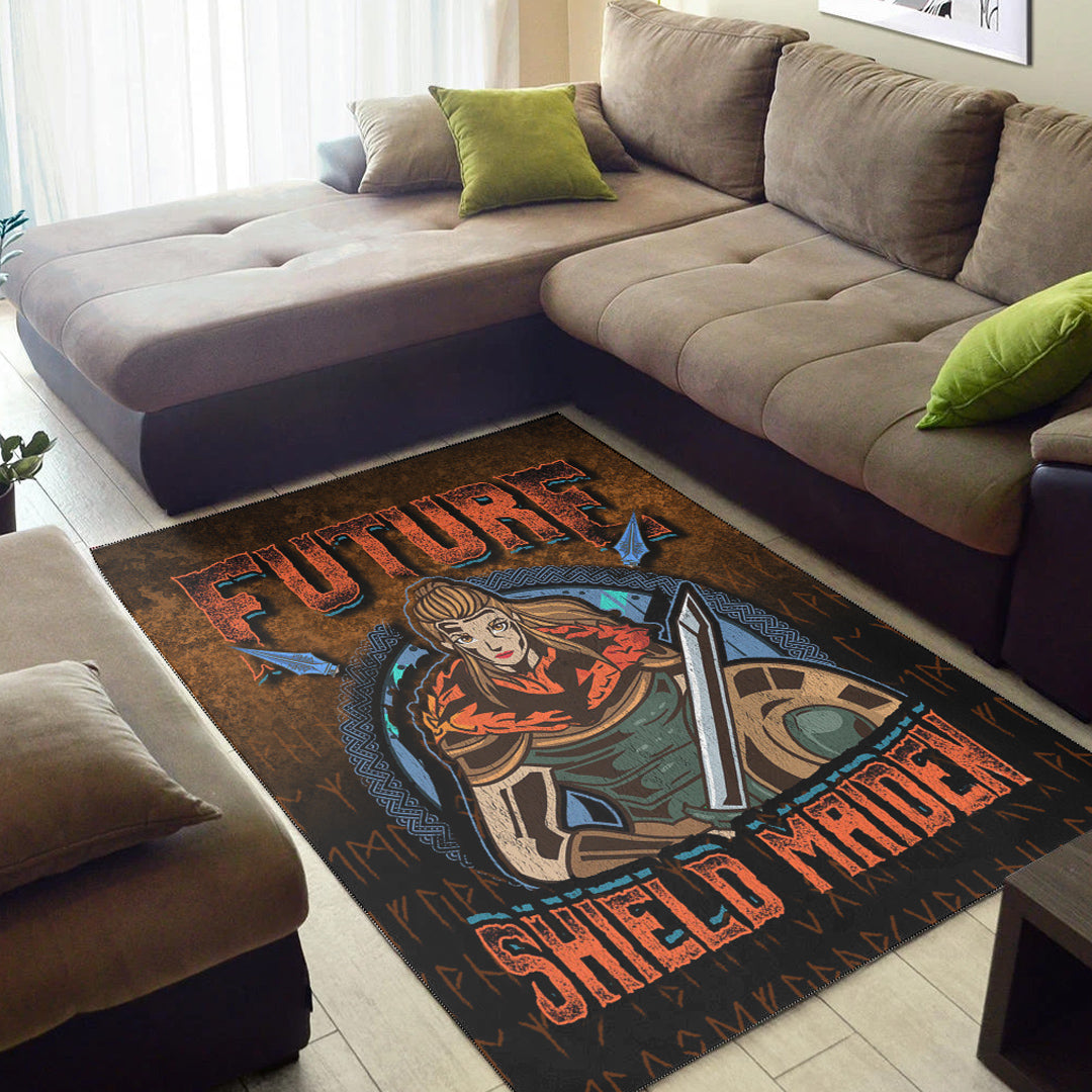 Viking Area Rug Future Shield Maiden Ver02