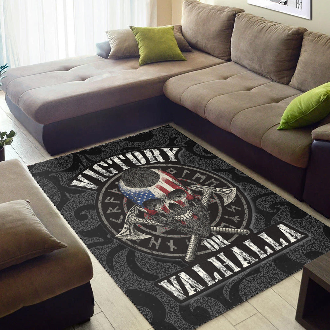 Viking Area Rug Victory or Valhalla Special Version