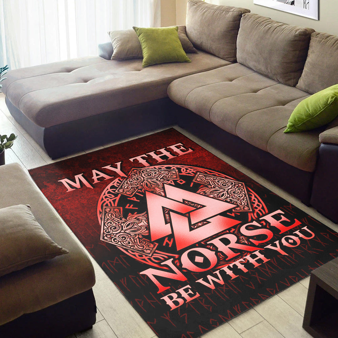 Viking Area Rug May The Norse Be With You Viking Red Version