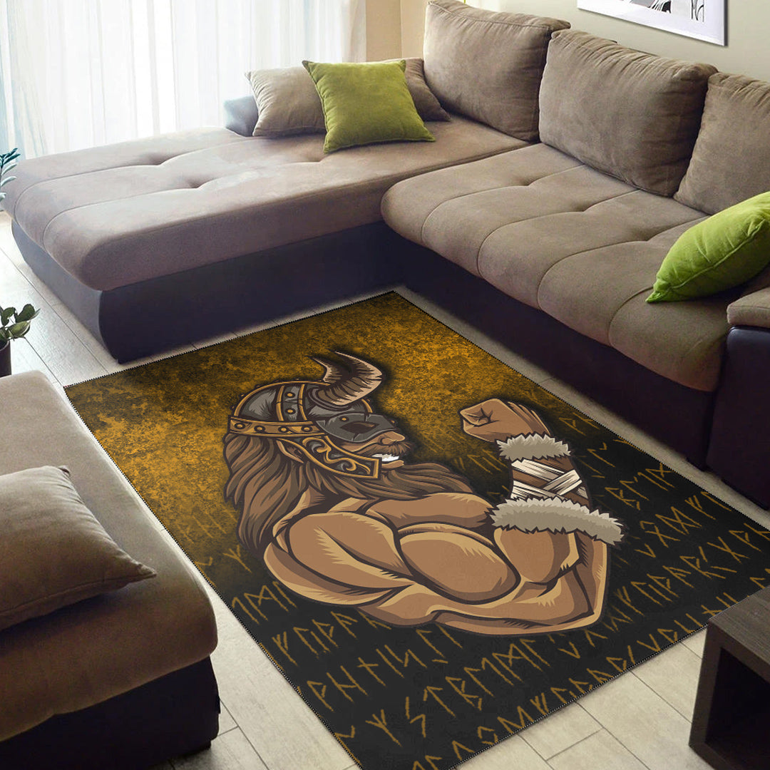 Viking Area Rug Viking Warrior Muscles Power