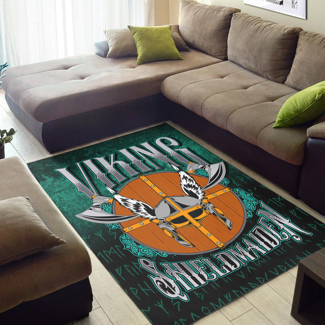 Viking Area Rug Viking Shield Maiden Ver03