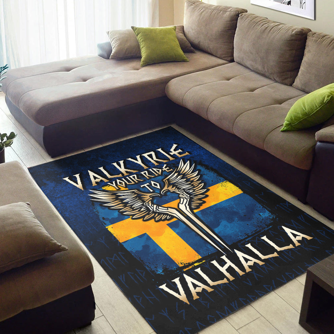 Viking Area Rug Valkyrie Your Ride to Valhalla Sweden