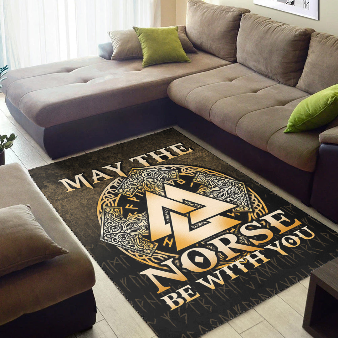 Viking Area Rug May The Norse Be With You Viking Gold Version