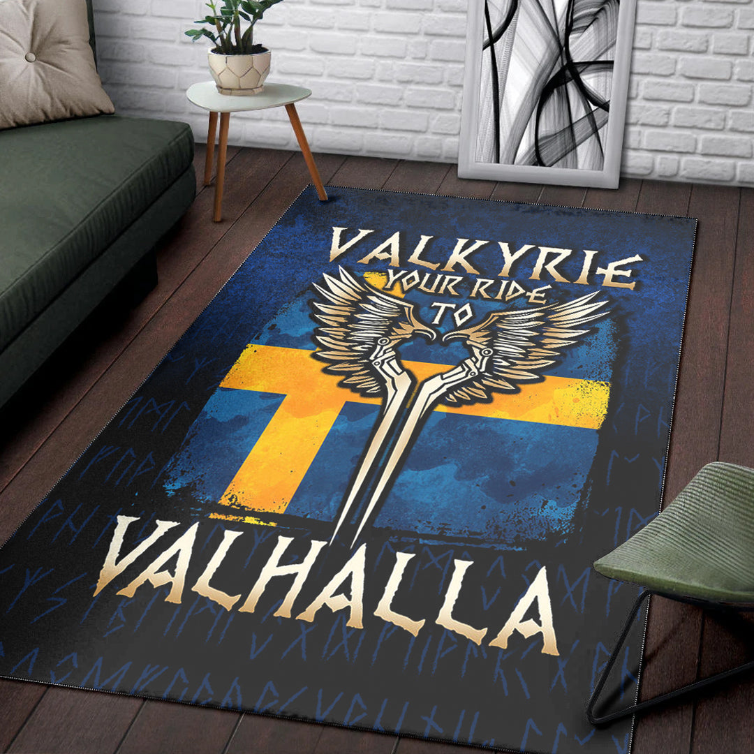 Viking Area Rug Valkyrie Your Ride to Valhalla Sweden