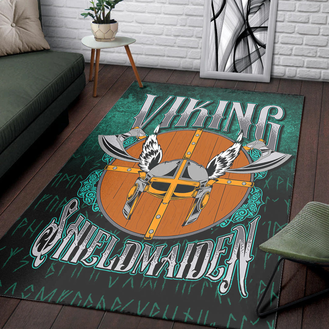 Viking Area Rug Viking Shield Maiden Ver03