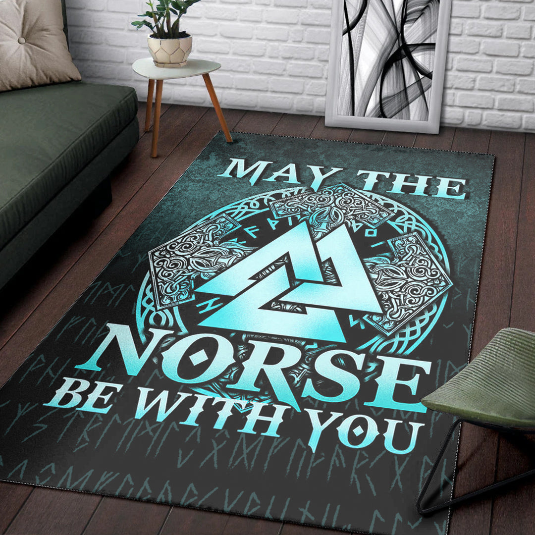 Viking Area Rug May The Norse Be With You Viking Cyan Version