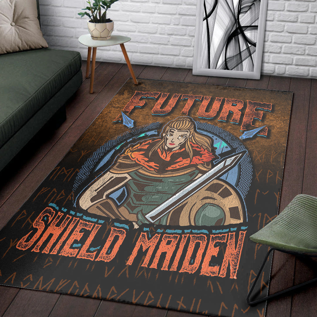 Viking Area Rug Future Shield Maiden Ver02