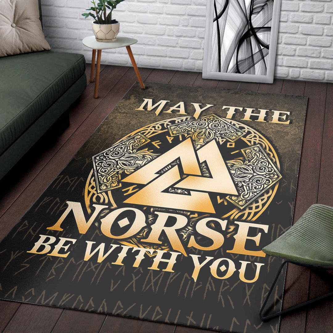 Viking Area Rug May The Norse Be With You Viking Gold Version