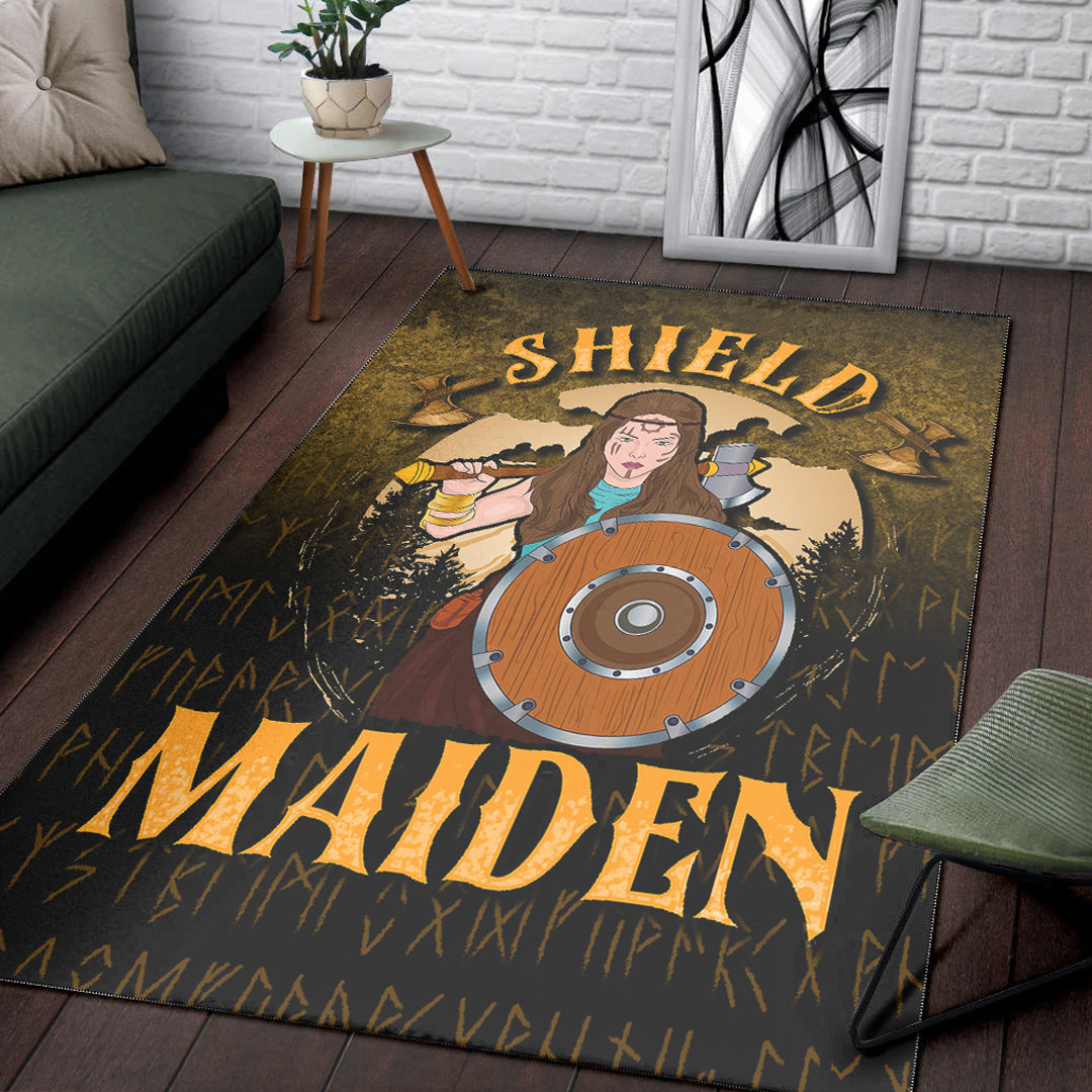 Viking Area Rug Shield Maiden Ver03