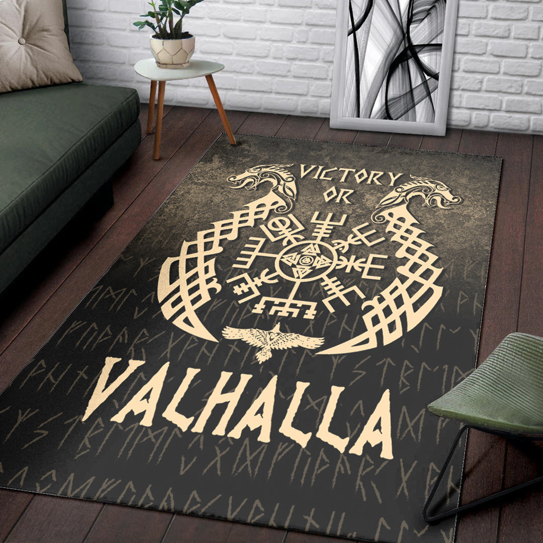 Viking Area Rug Victory or Valhalla Gold Version