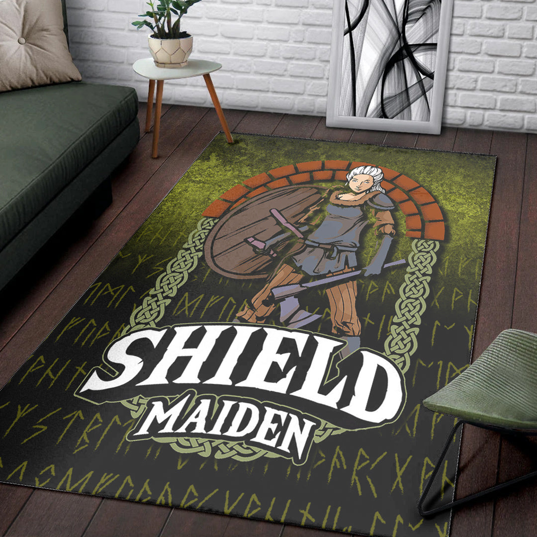 Viking Area Rug Shield Maiden Ver01