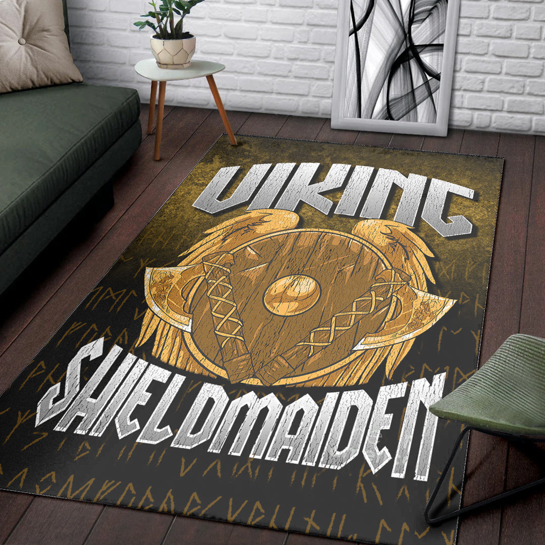 Viking Area Rug Shield Maiden Ver02