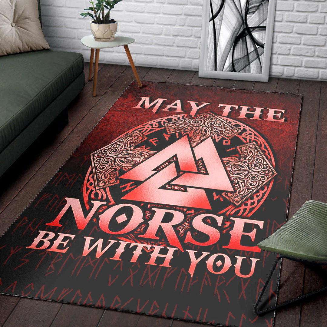 Viking Area Rug May The Norse Be With You Viking Red Version