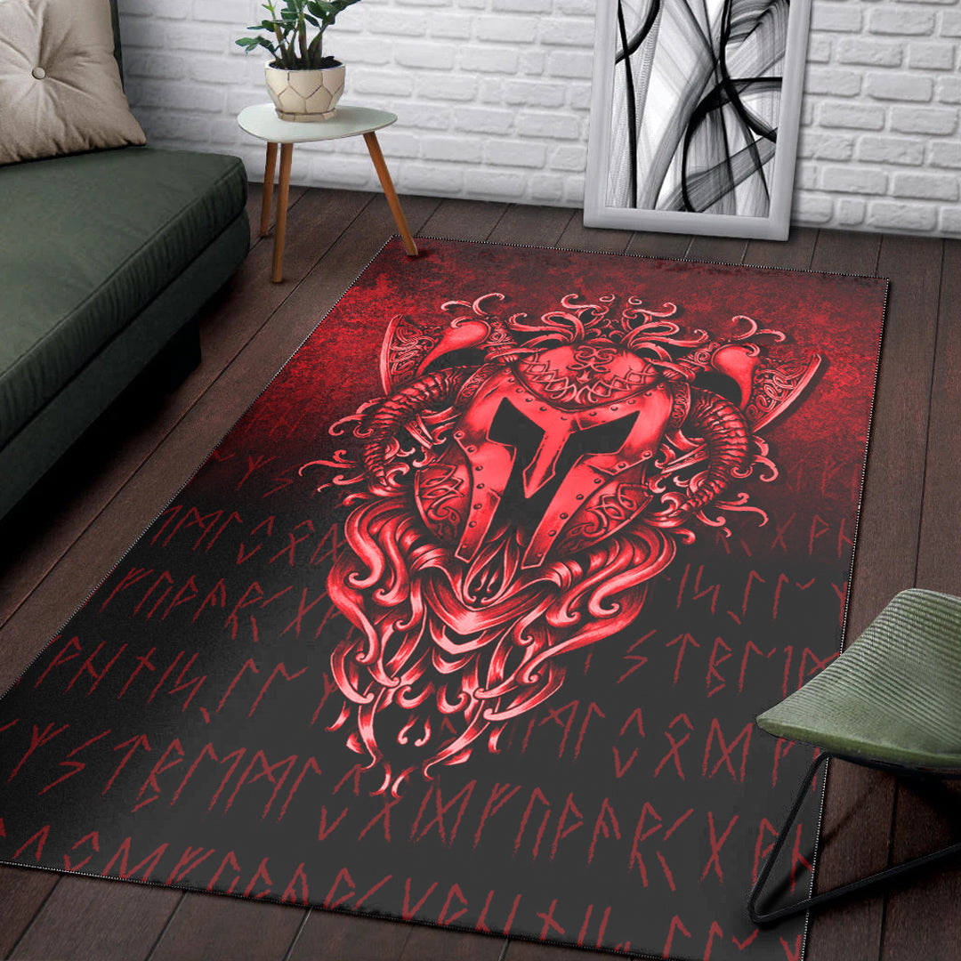 Viking Area Rug The Armor Of Viking Red Version