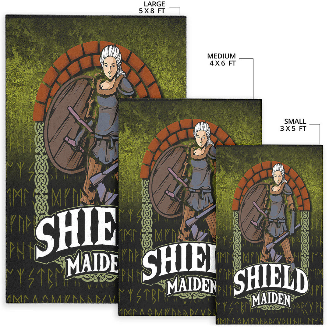 Viking Area Rug Shield Maiden Ver01