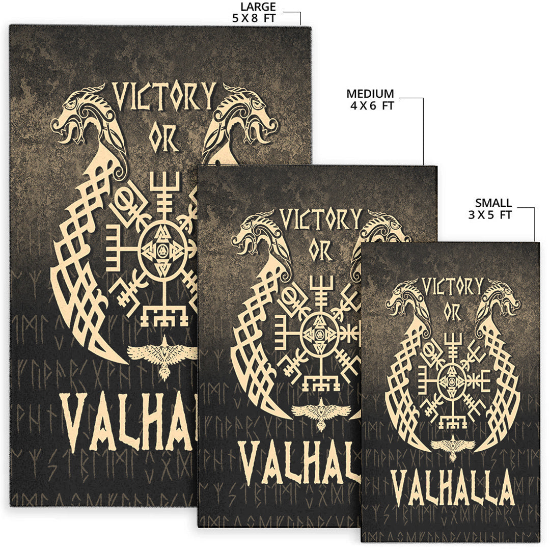 Viking Area Rug Victory or Valhalla Gold Version