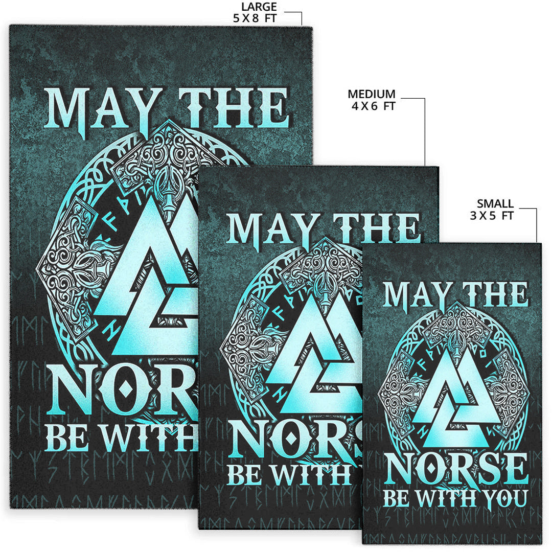 Viking Area Rug May The Norse Be With You Viking Cyan Version