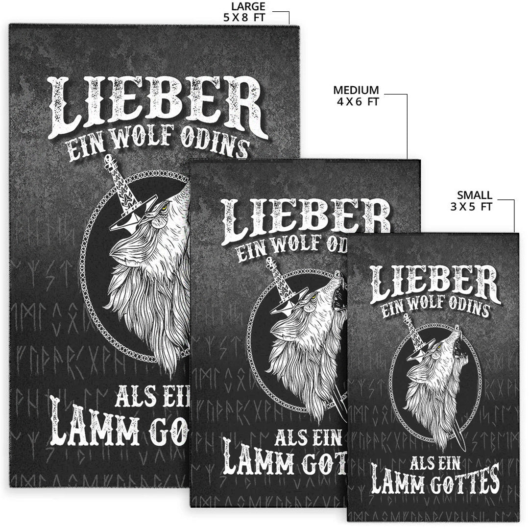 Viking Area Rug Lieber Ein Wolf Odins Als Ein Lamm Gottes