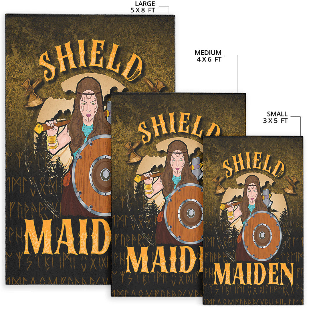 Viking Area Rug Shield Maiden Ver03