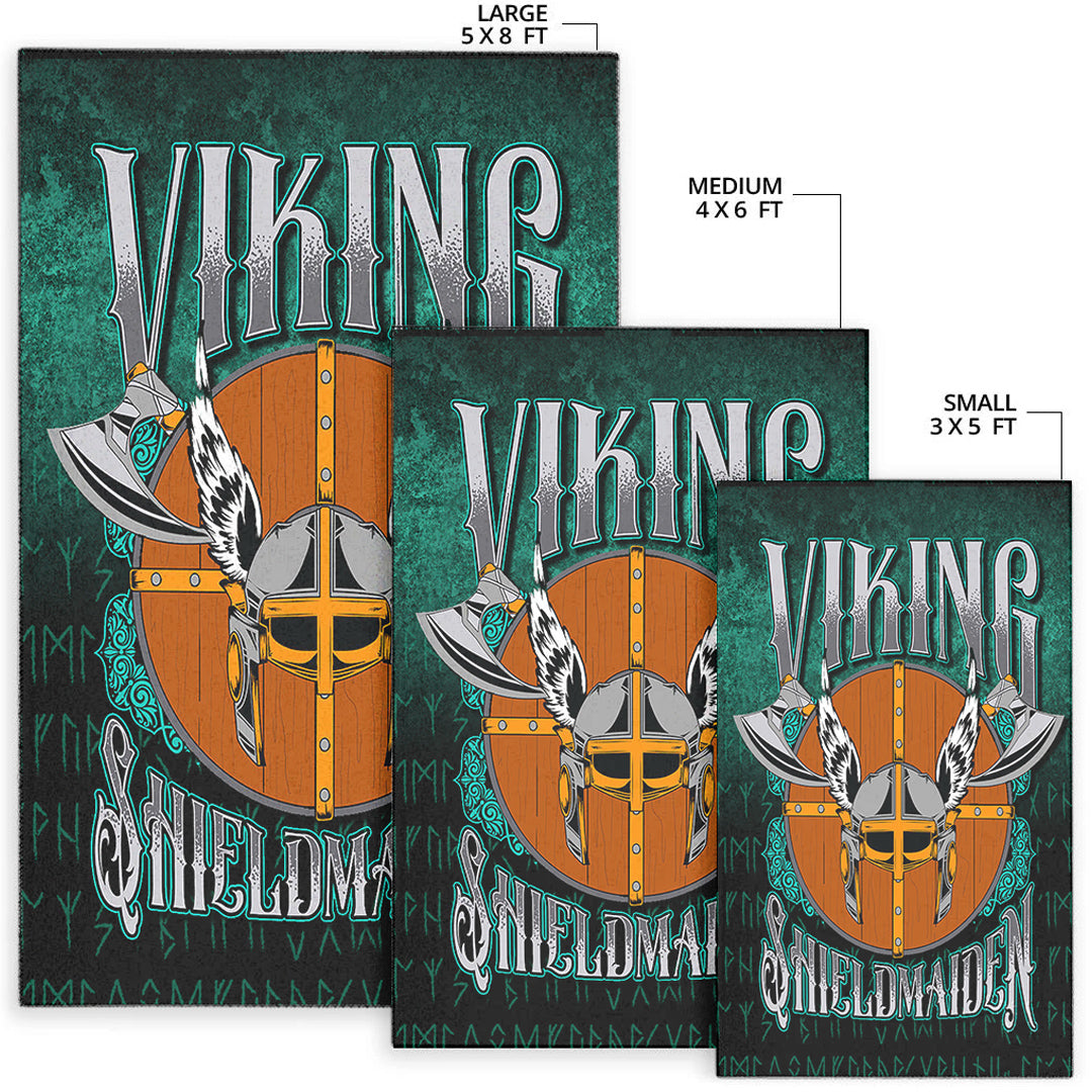 Viking Area Rug Viking Shield Maiden Ver03