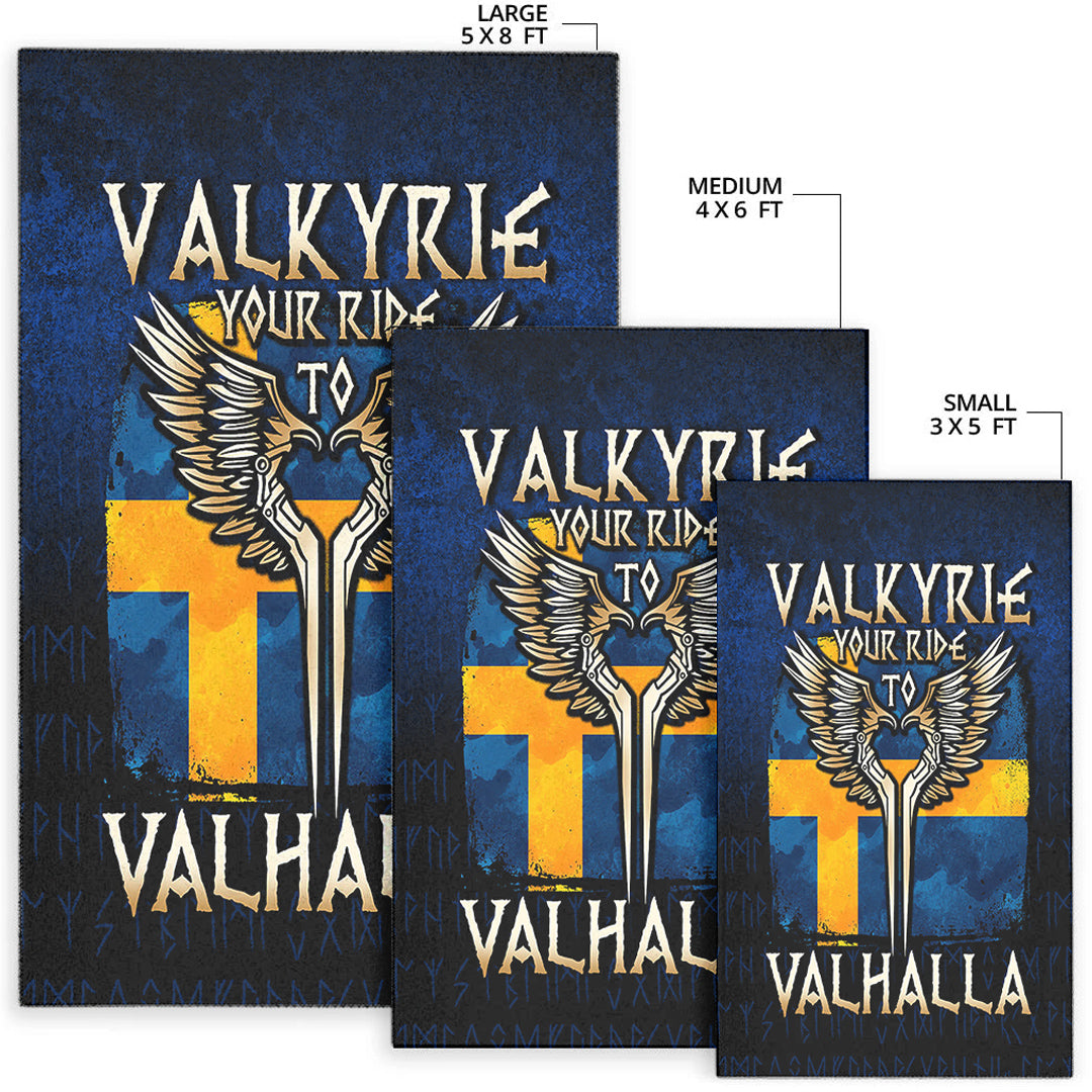 Viking Area Rug Valkyrie Your Ride to Valhalla Sweden